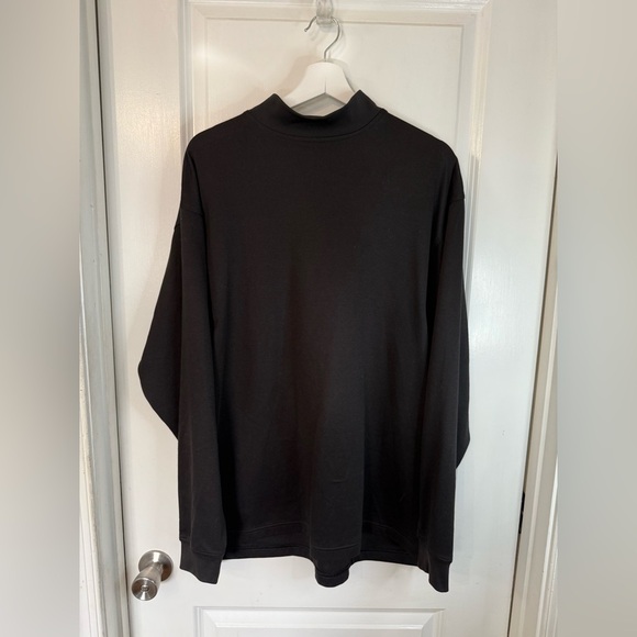 FJ FootJoy Men’s Black Mock Turtleneck Long Sleeve Shirt - Size Large - Picture 1 of 7